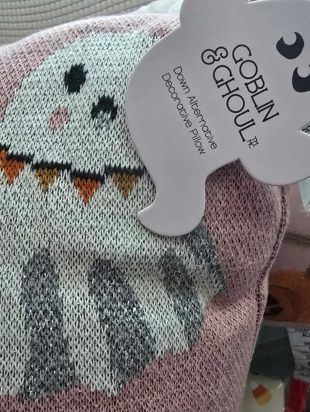 Goblin & Ghoul ghost pillow Pink